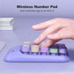MOFII Wireless Number Pads - Purple Numeric Keypad 18 Keys USB 2.4G Round Keycap Colorful Extensions Keypads, Financial Accounting Portable Numpad 10 Key for Laptop/PC/Notebook/Surface Pro