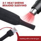 Heat Shrink Wire Loom 2:1 Shrinkable Braided Cable Sleeve 3/4 Inch ID-46ft Abrasion Protection Flexibility Fabric Wiring Harness Cover Sheath