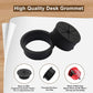 8 Pack Desk Grommet 2 Inch (50 mm), Desk Hole Cover for Cables, Black Desk Cord Hole Cover for Office Home Table, Cable Grommet with 1 Hole Saw Drill Attachment & 10 Cable Ties