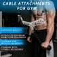 Double to Single Adaptor Plate for Cable Pulley Machines Durable Solid Stainless Steel with 3 Carabiners Suitable for Dual Cable Machines LAT Pulldown, Shoulder & Biceps Exercises
