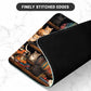 ITNRSIIET Mouse Pad with Stitched Edge Premium Textured Smooth Precise Operation Waterproof Washable Non-Slip Rubber Base Desktop Protection Mat, 10.2×8.3×0.12 inches, Cat on The Desk