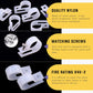 Swpeet 120 Pack White 3/4 Inch Nylon Plastic R-Type Cable Clips Clamp Kit, Nylon Screw Mounting Cord Fastener Clips with 120 Pack Screws for Wire Management (3/4 Inch, White)