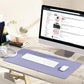 YSAGi Non-Slip Leather Desk Pad, Waterproof Laptop Computer Desk Keyboard Mat, Table Protector Blotter Mat, Large Mouse Pad for Office/Work/Home/Decor(Lavender, 31.5" x 15.7")