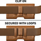 PiTau Holster for Large iPhone Plus, Pro Max Models 16 15 14 13 12 11 Xs Max – Cell Phone Belt Holder Clip Case, ID Card Carrying Pouch (Fits Otterbox Commuter Case) Brown