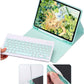 AnMengXinLing Lovely Keyboard Case for iPad 9th/8th/7th Generation with Mouse,Case for iPad9 iPad8 iPad7 10.2 inch with Pencil Holder and Deatachable Keyboard Mouse, Mint Green