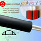 3.3ft Self Adhesive Floor Cord Cover,Heavy Duty Soft PVC Cable Protector and Extension Cord Hider,Cord Management System to Hide Wires on Floor,Cable Cavity:0.61" (W) x 0.32" (H) Black
