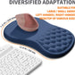 Ergonomic Joint Wrist Support Mouse Pad with Memory Foam Cushion Massage Bump, Carpal Tunnel Pain Relief Mousepad Slope Design for Wrist Rest, 11.8x7.9 in, Dark Steel Blue