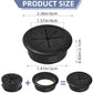 6-Pack Black Desk Grommet Cable Management Kit - 1.97 inch (5cm) Hole Cover,ABS Plastic Grommet Hole Cover Organizer for Office Computer Desk,Hide Cords Neatly