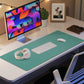 Leather Desk Pad Protector,Desk Mat,Large Mouse Pad, Non-Slip Desk Pad, Waterproof PU Leather Desk Blotter Mat, Desk Cover for Office and Home (Light Green, 36" x 17")