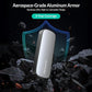 GiGimundo 128GB External Portable SSD, Up to 1073MB/s Dual Port USB C Thumb Drive USB 3.2 Gen 2+USB A Solid State Drives for iPhone 15/16/17/Android/Mac,Silver