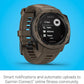 Garmin 010-02064-71 Instinct Tactical, Rugged GPS Watch, Tactical Specific Features, Constructed to U.S. Military Standard 810G for Thermal, Shock and Water Resistance, Tan
