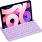 Macally Small Wireless Bluetooth Keyboard for iPad mini/Air/Pro, iPhone, Tablet, and Phone - 78 Key iPad Keyboard with Built-in Stand - Universal Compatible Multi Device - Purple