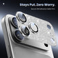 Hoerrye for iPhone 17 Pro Max Camera Lens Protector - [12FT Shatterproof Military Grade] [Strong Adsorption] Metal 9H+ Tempered Glass Camera Screen Full Cover Case Friendly,Glitter Silver