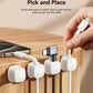 30 Pack Cable Management Cord Organizer,Magnetic Cable Clips-1s Lock,Rocoren Desk Adhesive Cord Cable Clip Wire Holder Keeper for Phone Charger Wire,Nightstand,Car,Office,Desktop Accessory,White