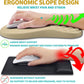 Hokafenle 2 in 1 Ergonomic Mouse Pad Wrist Support & Wrist Rest for Computer Keyboard Set, with Relieve Carpal Tunnel Pain Massage Bulge and Full Memory Gel Design (2In1 Set, Beige)