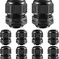 10 PCS 1"(17-25mm) NPT Nylon Cable Gland Joints with Gaskets, IP68 Adjustable Lock Nut Strain Relief Cord Grip Waterproof Cable Glands - UL Listed and RoHS Compliant