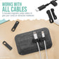 Smartish® Magnetic Cord Holder - Bigger Cable Wrangler Organizer with Magnet Clips for Charger Management on Desktop, Nightstand, or Side Table - Holds 6+ Cables - No. 2 Pencil Gray