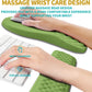 Hokafenle 2 in 1 Ergonomic Mouse Pad Wrist Support & Wrist Rest for Computer Keyboard Set, with Relieve Carpal Tunnel Pain Massage Bulge and Full Memory Gel Design (2In1 Set, Grass Green)