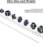 DNDND Rainbow Edge 7 Pieces Metal Dice Set DND Polyhedarl Heavy D&D Dice Set with Metal Tin for Dungeons and Dragons and Role Playing Game