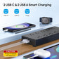 TROND Surge Protector Power Strip 10ft, 4000J, ETL Listed, 10 Widely Spaced Outlets, 2 USB A & 2 USB C Ports, Flat Plug Long Extension Cord, Wall Mountable, for Home Office Entertainment, Black