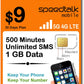 SpeedTalk Mobile Universal SIM Card Kit for 5G 4G LTE iOS Android Smart Phones | Talk Text Data | Triple Cut 3 in 1 Simcard - Standard Micro Nano | No Contract Cellphone Plan (1 GB)