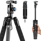 Sirui Compact Traveler 5C Tripod 54.3 inches Lightweight Carbon Fiber Travel Tripod for Camera with 360° Panorama Ball Head for Arca Swiss Quick Release Plate, Max Load 8.8lbs