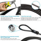 I3C Laptop Lock Cable 6ft Cut-Resistant Security Cable with 360° Rotating Lock for Wedge Slot Laptops 7x3mm Anti-Theft Computer Lock for Office, Library, Travel, Students & Business