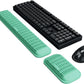 MEKASS Ergonomic Wrist Rest for Keyboard and Mouse, Soft Memory Foam Keyboard Wrist Rest Set with Non-Slip Silicone Base, Easy Typing, Pain Relief, Comfort for Office, Work, Gaming (Green)