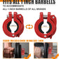 MAXRICH T Barbell Clamp 1 inch Multiple Sizes & Adjustable Weight Clips for Barbell Quick Release Barbell Clips|Barbell Collar Bar Locks for Weight Lifting (Red)