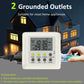 3-in-1 Dual Outlet Timer Plug with Interval Cycle for Indoor, 7 Day 24 Hour Programmable Digital Repeat Timer Switch(15A, 1875W)