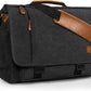 ESTARER Messenger Bag 17-17.3 Inch, Men's Computer Bag Water-resistant Canvas, Teacher Laptop Satchel for Work Office College, Dark Grey