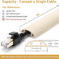 Floor Cord Cover 4ft, Cord Hider Floor Beige Maple Wood, Floor Cable Management Prevent Cable Trips, Floor Cable Cover Wire Covers for Electric Power Cords, Cord Protector Cord Cavity W0.47in xH0.28in