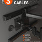 ECHOGEAR Wall Cable Hiders for Cable Management - 2.25" Mini Cord Hider Conceals 3 Low Voltage Cables Behind Wall - Perfect for Speakers, Mounted TVs, Desks & More - Black 10-Pack