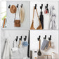 SARIHOSY] 5 Packs Coat Hooks,Metal Hooks for Clothes, Hats, Bags, Towels, Keys(Black)