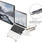 NB North Bayou Laptop Mount with Adjustable Tray for 10-17”Notebook, Full Motion Arm with VESA Plate for 17-30”Monitor,Clamp-on Grommet Mounting F160-FP (White)