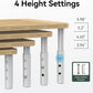 Bamboo Monitor Stand Riser, 4 Adjustable Height, Laptop Stand with Airflow Vents, Desk Organizer for Computer, PC, Printer (Natural)