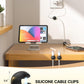 8Pack Magnetic Cord Organizer Clips - Lamicall [Mini-Soft Silicone] Cable Management for Phone Charger Cord, Durable Adhesive Cable Holder for Desk Nightstand, Home Office Organizer Gadget Accessories