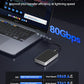 ORICO 80Gbps M.2 NVMe SSD Enclosure Silent Fanless Compatible with Thunderbolt 5/4/3/USB4 X50 Dual-chip USB3.2/3.1/3.0 M-Key/(M&B) Key NVMe SSDs up to 8TB Fanless Silent Cooling- X50PRO