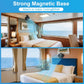 Magnetic Cruise Fan with 12000mAh Battery - Portable Cabin Air Circulator, 3-Speed LED Desk Fan with Timer, Power Bank & Ceiling/Wall Mount, Cruise Ship Approved for Travel (Black)