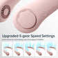 JISULIFE Portable Neck Fan, Hands-Free Bladeless, 5 Speeds, 4000 mAh Battery Operated Wearable Personal Fan, Twistable, Rechargeable, Gift for Women Men-Pink