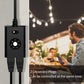 Minoston Outdoor Timer Outlet Waterproof 2 Pack, Dusk to Dawn Photocell Light Sensor Socket, 2/4/6/8 Hours Cutdown Timer, 2 Grounded Outlets for Christmas and Hallowen Deceration, Black(MP40T)