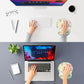 ITNRSIIET Ergonomic Mouse Pad with Comfort Gel Wrist Rest, Non-Slip PU Base, Smooth Textured Surface, Reduces Hand Fatigue & Wrist Pain, 8.7 x 7.2 Inch for Office Gaming Home, PastelFoliage