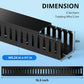 ZhiYo 99in(6X L16.5in) Professional Server Rack Cable Management Raceway, H2in x W2in Cable Raceway Kit, Electrically Safe PVC Open Slot Wire Raceway for Under Desk/Computer/Network Cords, Black