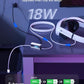 JSAUX Link Cable with 18W Charging 16ft, Compatible with Oculus Meta Quest 3S/ 3/ 2/ Pro and Pico 4, PC VR, Steam VR Accessories, 2-in-1 High Speed 5Gbs USB3.0 to USB C Data Cord for VR Headset
