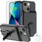 Battery Case for iPhone 15/15 Pro, Charging Case with Stand 7000mAh Rechargeable Ultra-Slim Anti-Fall Protection Extended Battery Pack Charger Cover for iPhone 15/15 Pro Battery Case 6.1" Black