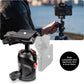 Manfrotto Befree Advanced Camera Tripod Kit with Twist Closure, Travel Tripod Kit with Ball Head, Portable and Compact, Camera Tripod in Aluminum for DSLR, Reflex, Mirrorless, Camera Accessories
