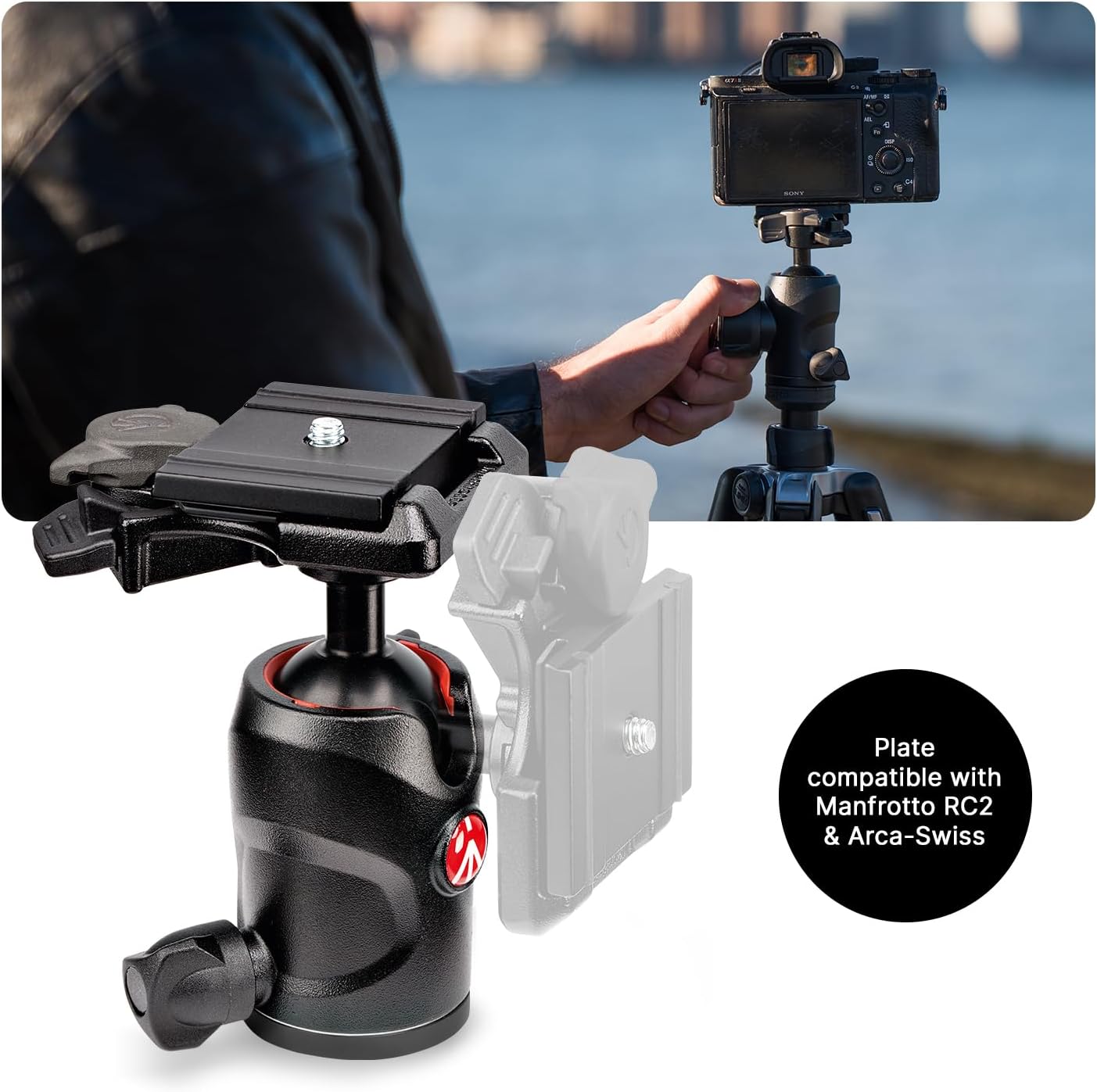 Manfrotto Befree Advanced Twist Camera Tripod Kit, Travel Tripod Kit with Fluid Head and Twist Closure, Portable and Compact, Carbon Camera Tripod for DSLR, Reflex, Mirrorless, Camera Accessories