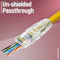 GTZ RJ45 Cat6 Pass Through Connectors and Strain Relief Boots - Pack of 50/50 - EZ to Crimp Modular Plug for Solid or Stranded UTP Network Cable