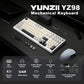 YUNZII YZ98 Gasket Mechanical Keyboard,99 Key Hot Swappable BT5.0/2.4G/USB-C Wireless NKRO 98% 1800 Layout with RGB LED Backlit for Linux/Win/Mac(White, Cocoa Cream V2 Switch)