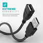 5FT USB Extender Cable Male to Female USB A Male to USB A Female 2.0 Data Transfer and Charging Adapter for TV, PC, Laptop, PlayStation, Xbox, Flash Drive for Multiple Devices